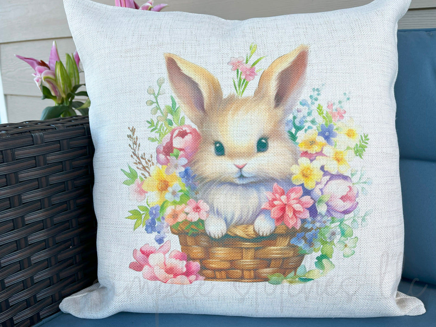 Easter Bunny Pillow Cover